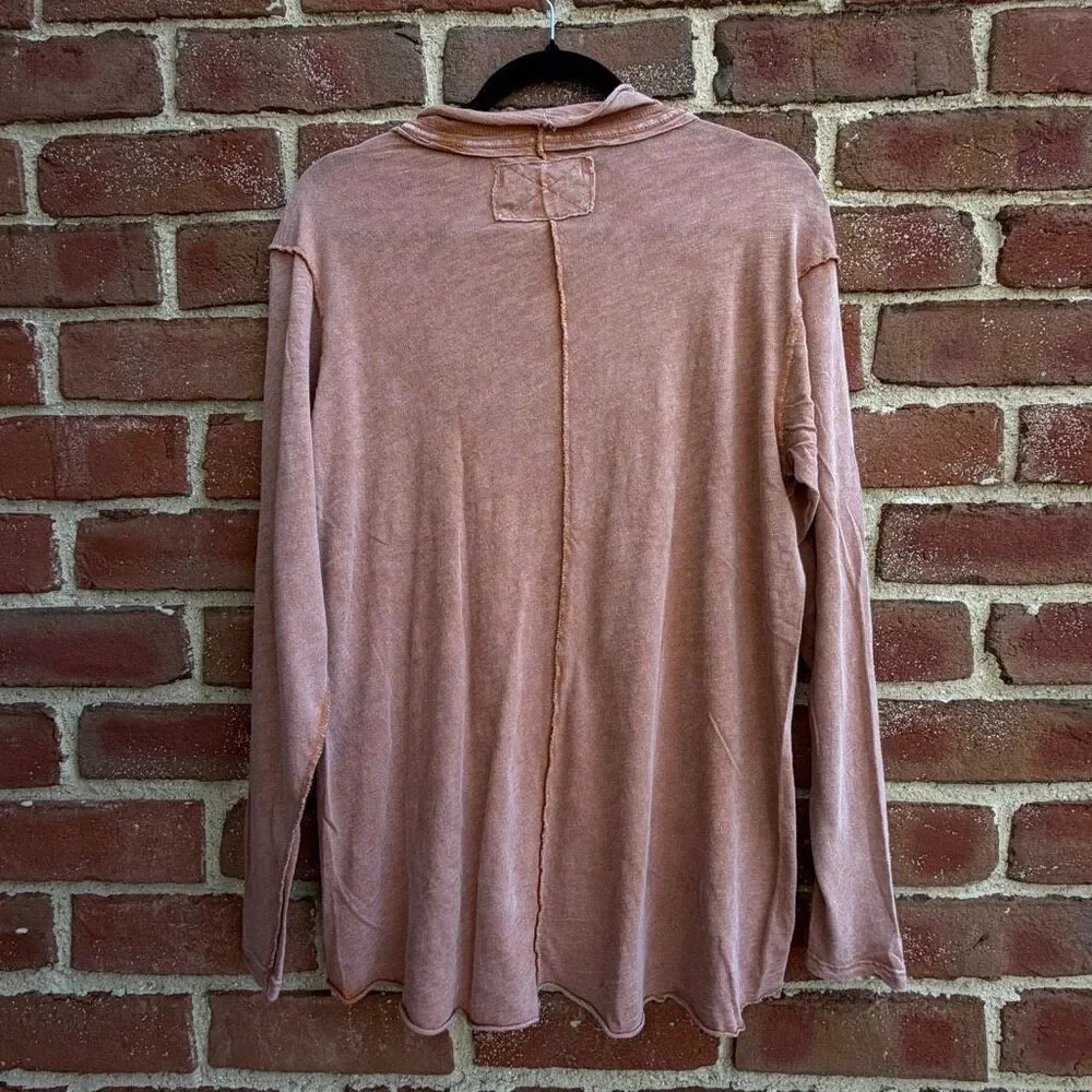 Free People We The Free Women’s Long Sleeve Regan Tee sand XS NEW